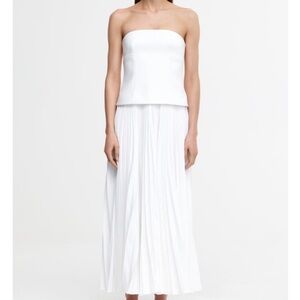 Acler White Brayswick Midi Dress